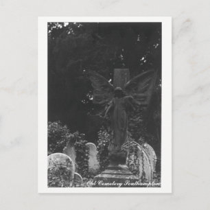 Angel Statue Old Cemetery Briefkaart Text