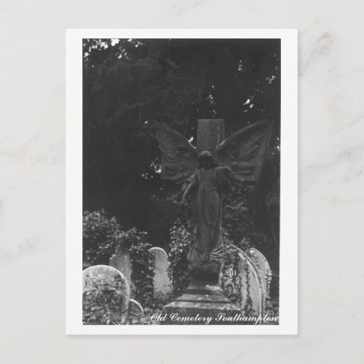 Angel Statue Old Cemetery Briefkaart Text (Voorkant)