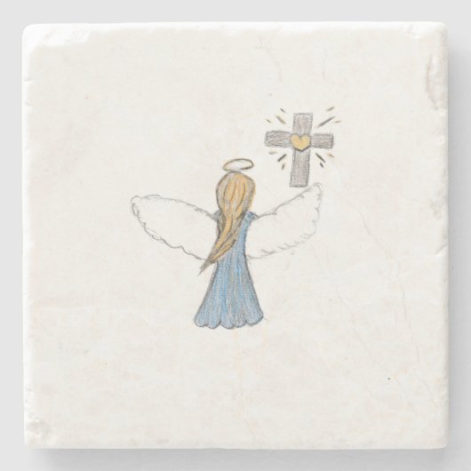 Angel Stenen Onderzetter (Voorkant)