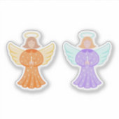 Angel Sticker Set - Two Angels With Halo (Devant)