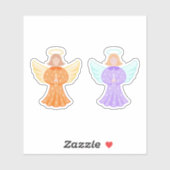 Angel Sticker Set - Two Angels With Halo (Vel)