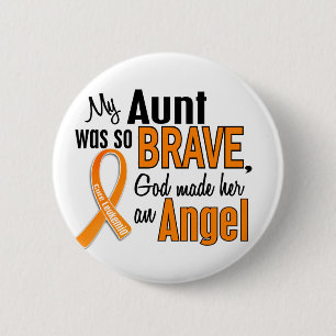 Angel tante Leukemia Ronde Button 5,7 Cm