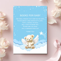 Angel Teddy Bear op Wolken Boeken voor Baby Blauw