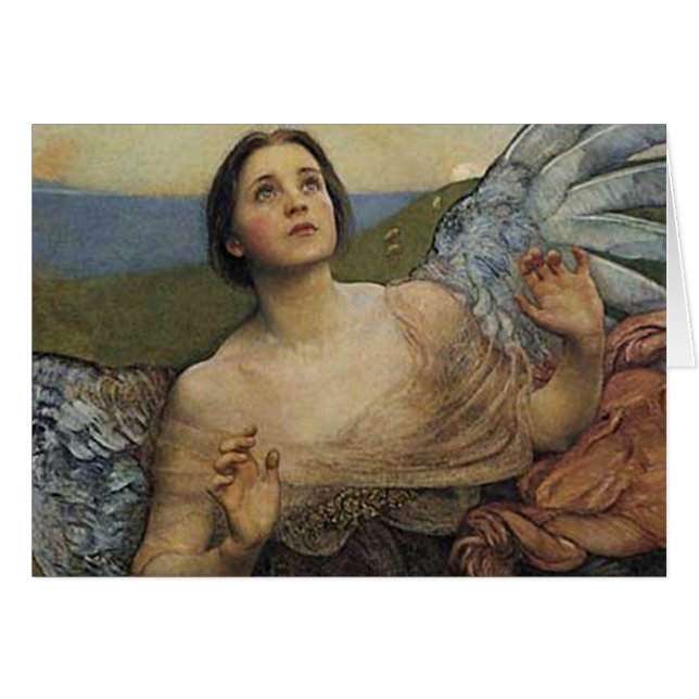 Angel Thoughts-kaart (Voorkant Horizontaal)