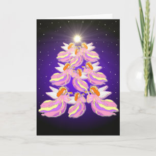 Angel Tree Holiday Kaart Sjabloon