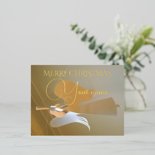 Angel-trompetten Folie Feestdagen Briefkaart (Staand Voorkant)