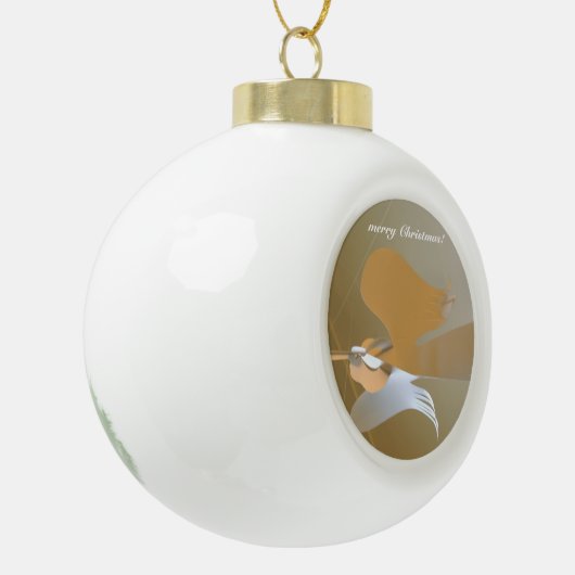 Angel-trompetten Keramische Bal Ornament (Links)