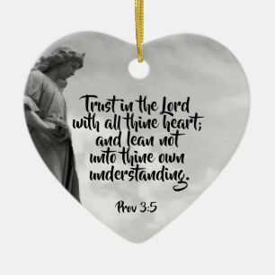 Angel Trust in the Lord Quote Inspirerend Keramisch Ornament
