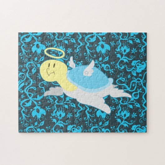 Angel Turtle Floral Pattern Legpuzzel (Horizontaal)