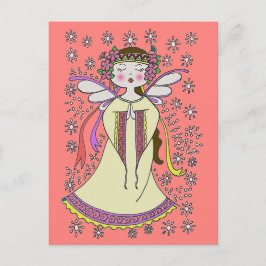 Angel Ukraine Folk Art Briefkaart (Voorkant)