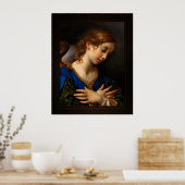 Angel van de aankondiging van Carlo Dolci Poster (Keuken)