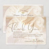 Angel van Lichte Memorial Sympathie Hartelijk dank Kaart (Voorkant / Achterkant)