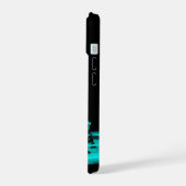 Angel, verloren in gedachte, zwart en groen design iPhone 15 hoesje (Linkerkant)