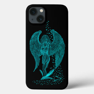 Angel verloren in Love, black and green Design iPhone 13 Hoesje