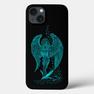 Angel verloren in Love, black and green Design iPhone 13 Hoesje