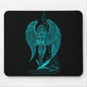 Angel verloren in Love, black and green Design Muismat