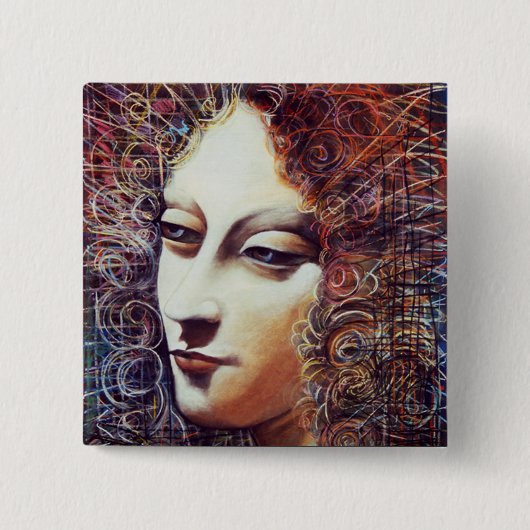 ANGEL VIERKANTE BUTTON 5,1 CM (Voorkant)
