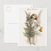 Angel Vintage Rétro Noël Carte postale (Devant / Derrière)