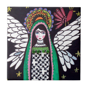 Angel Virgin van Guadalupe Art van Heather Galler Tegeltje