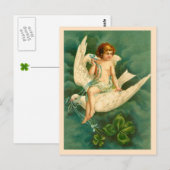 Angel Volant sur une colombe - Carte postale de la (Devant / Derrière)