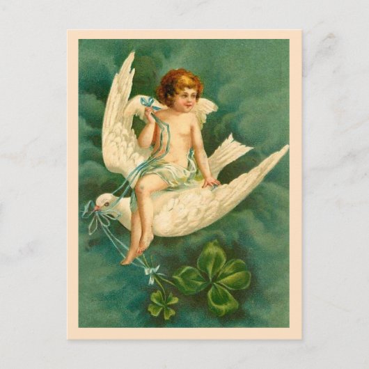 Angel Volant sur une colombe - Carte postale de la (Devant)