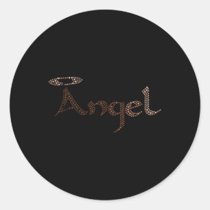 Angel Vrouwen Zwart Geschiedenis Maand Kleur Manne Ronde Sticker