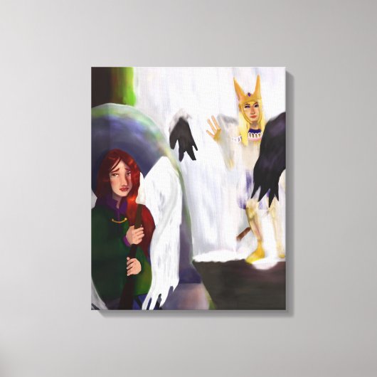 Angel vs demon canvas afdruk (Voorkant)