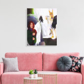 Angel vs demon canvas afdruk (Insitu (Woonkamer))