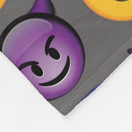 Angel vs Devil Emoji Pattern Fleece Deken (Hoek)
