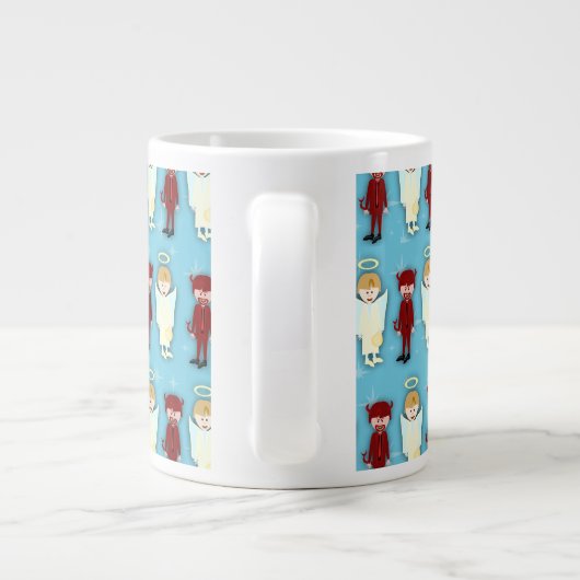 Angel Vs. Devil Pattern Grote Koffiekop (Achterkant)