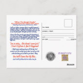 Angel- Wanneer de hoest het Briefkaart van de heri (Achterkant)