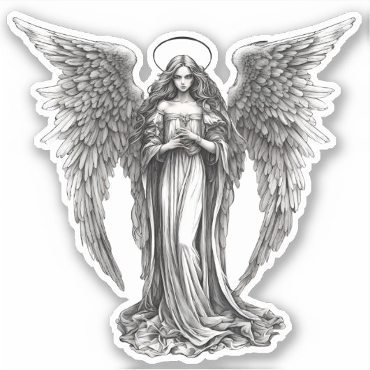 Angel Waterdicht Sticker (Voorkant)