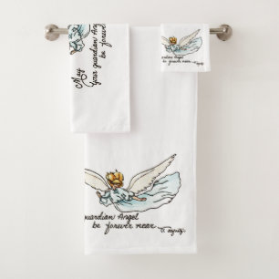 Angel Waterverf dichtbij en kijkt naar je Bad Handdoek