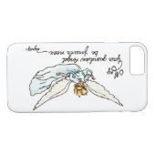 Angel Waterverf dichtbij en kijkt naar je Case-Mate iPhone Case (Achterkant (Horizontaal))