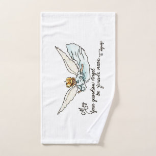 Angel Waterverf schitterend dichtbij en naar je te Handdoek