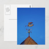 Angel Weather Vane Bright Blue Sky Briefkaart (Voorkant / Achterkant)