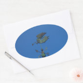 Angel Weather Vane Ovale Sticker (Envelop)