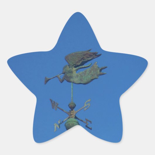 Angel Weather Vane Ster Sticker (Voorkant)