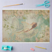 Angel White Flowers Blue Sky Tissuepapier (Craft)