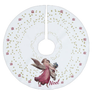  Angel, White, Gold, Noel, Kerstmis Kerstboom Rok