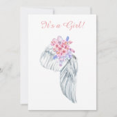 ~ Angel Wing Feathals Crystals Shower Invitation (Devant)