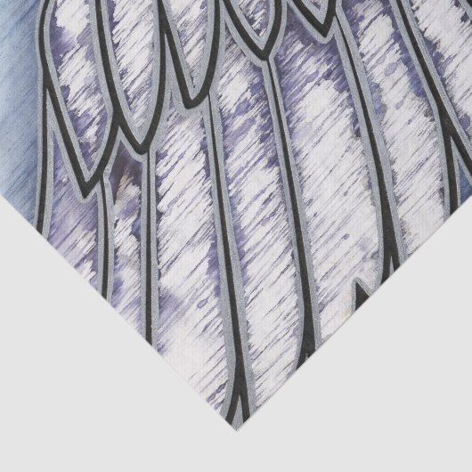 Angel Wing Silver Tissuepapier (Detail)