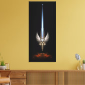 Angel Wing Sword van Arkledious SP Blk Canvas Afdr Afdruk (Insitu (Woonkamer))