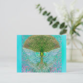 Angel Wing Tree of Life Briefkaart (Staand voorkant)
