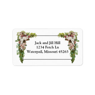 Angel Wing Waterverf Rozen retourlabels Etiket