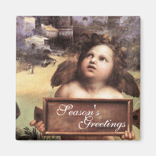 ANGEL,Winged Cherub door Raffaello Sanzio Magneet