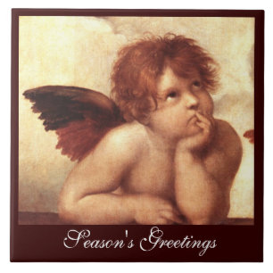 ANGEL / Winged Cherub Tegeltje