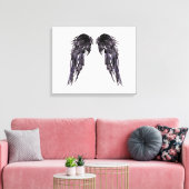 Angel Wings Art numérique noir noir blanc toile (Insitu(Salon))
