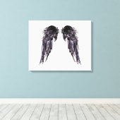 Angel Wings Art numérique noir noir blanc toile (Insitu (Plancher de Bois))