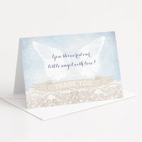 Angel Wings Baby shower ou Baptême Merci Notes